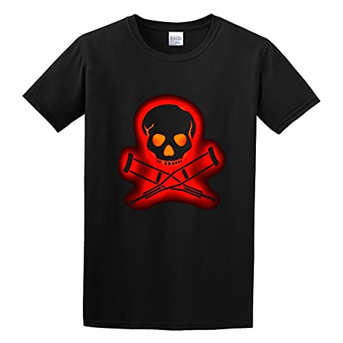 Weixiu Jackass Logo Cotton Round Neck Shirt for Men T-Shirt Black XXL