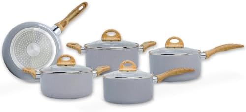 Brinox - Jogo de Panelas Ceramic Life 5 Peças Smart Plus com Fundo de Indução - Cinza Wooden Menor preço em Brinox - Jogo de Panelas Ceramic Life 5 Peças Smart Plus com Fundo de Indução - Cinza Wooden