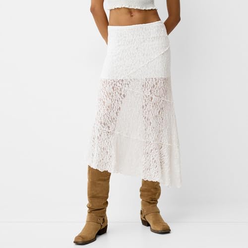 Women Lace Skirt High Waisted Bodycon Pencil Midi Skirts Streetwear Y2k Summer Long Skirts Trendy2