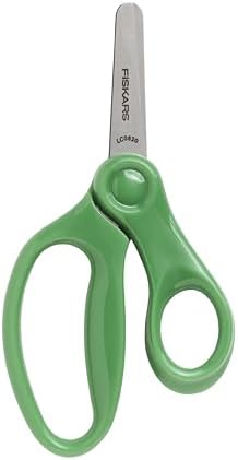 Fiskars 5" Blunt-Tip Kids Scissors for Kids Ages 4-7, Scissors for School or Crafting, Back to School Supplies, Colors May Vary