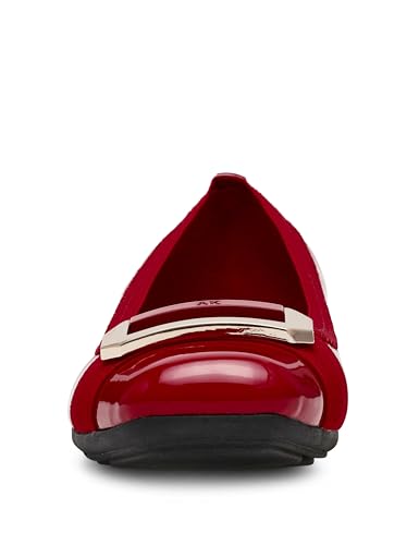 Image of Anne Klein Uplift Flats for Women - Textile Upper and Lining - Stretch Collar - 90 Flexibility - Square Cap Toe