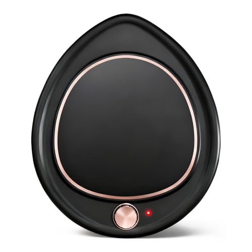 MQUPIN Kaffeebecherwärmer, Tassenwärmer für Schreibtisch, Elektrischer Kaffeewärmer 2 Temperatureinstellungen, Getränkewärmer, Tee, Milch, Kerzenwärmer, Büro, Schlafzimmer (Schwarz)