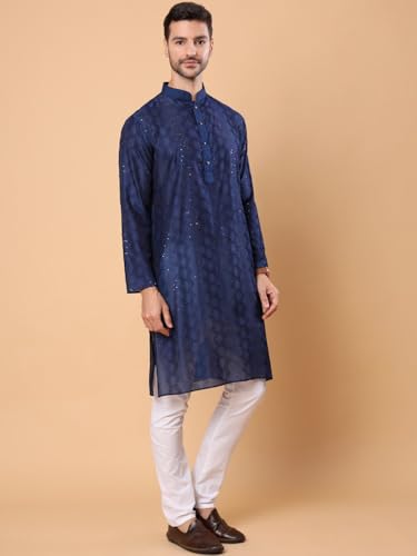 Image of Amazon Brand - Tavasya Men Maroon Self-Design Sequinned