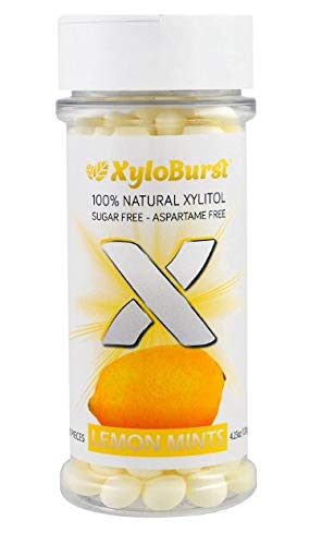 Xyloburst Sugar Free 100% Xylitol Sweetened Mints Breath Mints Candy - Keto, Low Carb And Diabetic Friendly - 200 Count Jar (Lemon, 1 Bottle) #TOP2