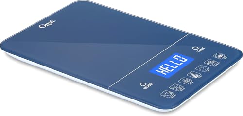Ozeri Touch III Digital Kitchen Scale with Calorie Counter, 22 lbs (10 kg), Classic Blue