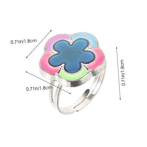 BESPORTBLE Color Changing Mood Ring for Girls Adjustable Flower Ring Alloy Mood Jewelry Express Emotions with Temperature-sensitive Color Change for Any Occasion2