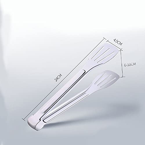Pinzas de Cocina Pinzas de Acero Inoxidable, Antideslizantes, para Servir Buffet, repostería, Asas cómodas, Longitud: 24 cm