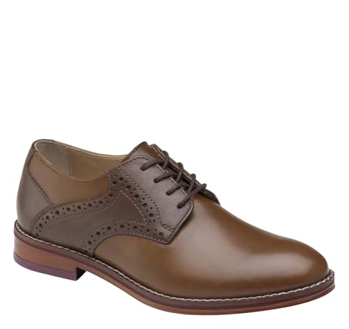 Johnston & Murphy Big Kid Conard Saddle Boys Lace-Up Dress Shoe2