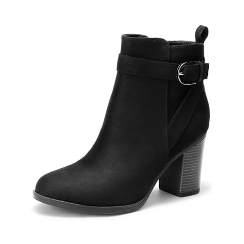 DREAM PAIRS Chunky High Heel Ankle Boots Cover