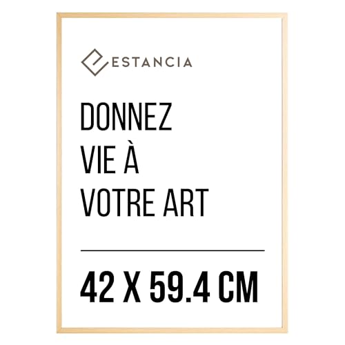Estancia Cadre en Bois de Chêne 42x59,4 cm (A2) | Art Mural Photo de Portraits Modernes Din A2