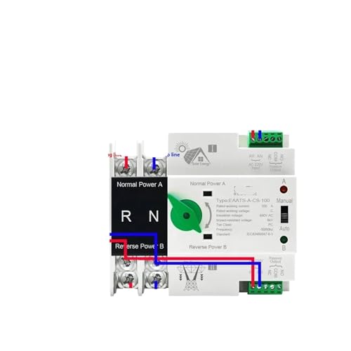 Inverseur ATS PV monophasé 4P 100A AC 110V commutation automatique
