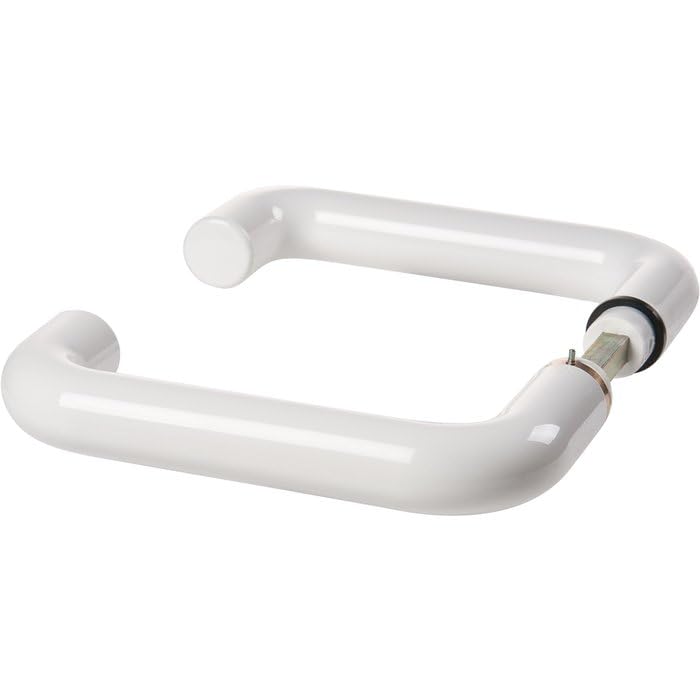 Béquille de porte double renforcée blanche NY94F Normbau carré 7mm