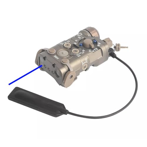 Metal L3-NL Box Aiming Laser Sights(with Blue Laser+IR Laser+Whitelight LED Flashlight), and Modular Wire Control Remote Pressure Switch Combo,Tan