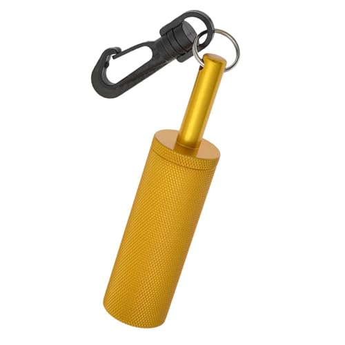 wisoolkic Anillo vibrador Submarino para Buceo Equipo de Buceo Premium para una atención y comunicación efectivas Durante el Seguridad Tanque Sonajero Stick Tech, Oro, 11.8 x 2.8 cm