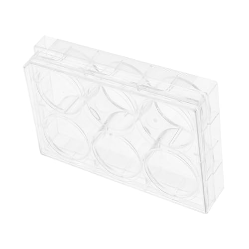 TIDTALEO 6-Well Cell Culture Tray Lid Laboratory Supply Tissue Culture Plate for Lab