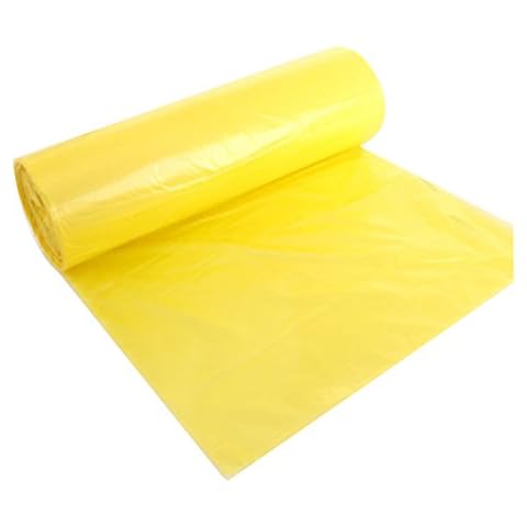 Naisidier Dustbin Liners Heavy Duty Bin Bags Refuse Sacks for Pedal Bin Bags Small Bin Liners 100 PCS M Yellow Cover