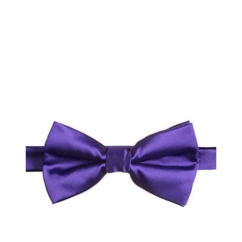 Paisley of London Boys Banded Dickie Bow Tie - Purple Cover