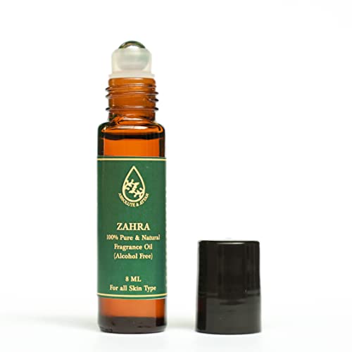 Image of ABSOLUTE & ATTAR 100% Natural Fragrance /Scent Kannauj Attars Rollerball-Roll On Perfume - 8ml (Zahra)
