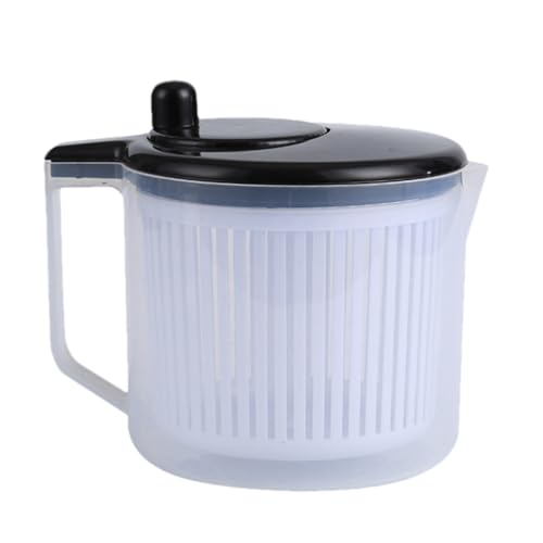 WJnflQN Centrifugador de ensalada – Secador de verduras – Cuenco picador para aderezo vegetal, alimentos, cebolla, frescos, crujientes y limpios, fregadero de cocina