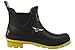 Joules New Women's Wellibob Short Rain Boot Black Metallic Bees 6
