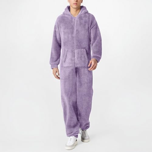 Azzaro Pour Homme Onesie Combinaison En Polaire Pour Homme - Noir - XS Pyjama Combinaison Homme