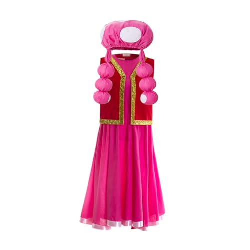 Ruikajia Mushroom costume with Hat Toadstool Adults Costumes Halloween Costume womens Outfit Unisex Cosplay S size