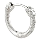 [アトラス] Atrus ゴールド フープピアス 蛇 コブラ 片耳 レディース 普段使い ゴールド 10k ヘビ スネーク リング ホワイトゴールドk10 ギフト sn