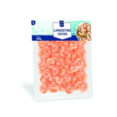 Langostino Cocido Chef – Frescura y Sabor Listos para Disfrutar (Producto Refrigerado) 500g. (3 PAQUETES)