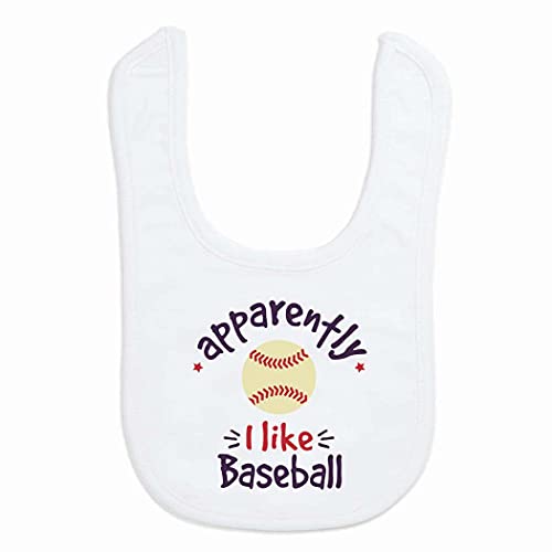 Image of ChalkTalkSPORTS Baseball Baby & Infant Bibs | Soft Microfiber Baseball Baby Bibs