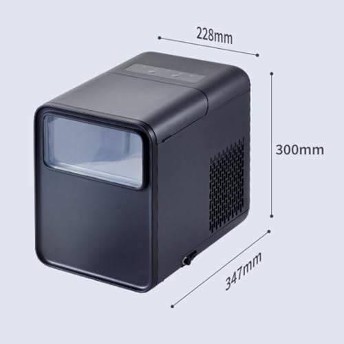 Generisch Eiswürfelmaschine, 1,5-l-Nugget-Eismaschine for die Arbeitsplatte, tragbare Eiswürfelbereiter mit Selbstreinigung, 2 Bullet-Eisgrößen, EIS fertig in 6 Minuten, 12 kg/26 lb in 24 Stunden