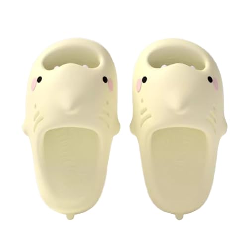 ChayChax Women Men Shark Slides Cute Cartoon Pillow Slippers Novelty Thick Sole Open Toe Sandals Non Slip Spa Shower Shoes4