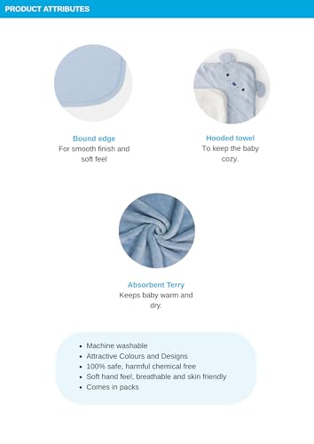 Image of Carter's Baby Hooded Towel, 2-Pack Soft Absorbent Terry Bath Towels with Hood, Bunny Face Ears Infant Baby Cozy Post-Bath Essentials (2-pk Ivory /Pink)