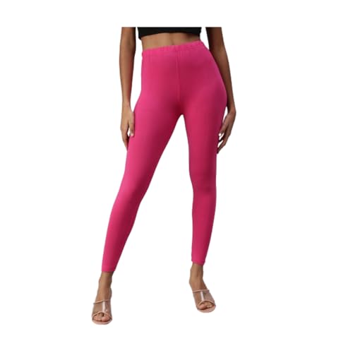 Image of Women�s Slim Fit Cotton Lycra 4-Way Leggings|Ankle Length|