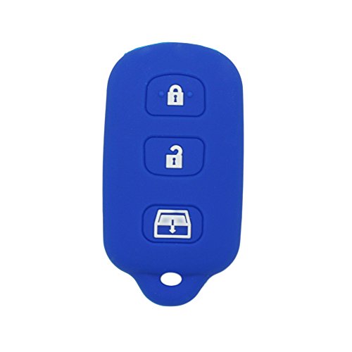 BROVACS Silicone Cover Protector Case Holder Skin Jacket Compatible with TOYOTA 3+1 Button Remote Key Fob CV2410 Deep Blue - Image 2