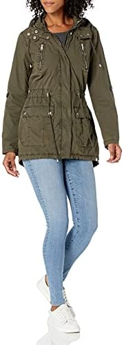 Levi's Women Cotton Hooded Anorak Jacket (Standard & Plus Sizes), Olive, Medium