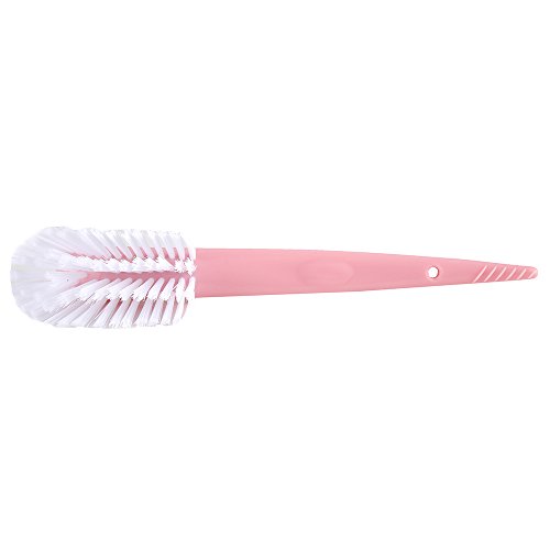 Image of Baybee 2 in 1 Premium Baby Feeding Bottle Cleaning Brush | Easy to Hold Nylon Feeding Bottle Cleaner Brush | Infant Nipple Cleaning Teat Brushes | Baby Bottles Cleaning Brushes (Pink)