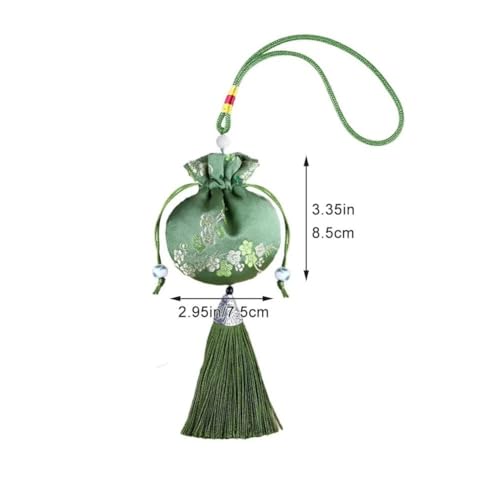 Bolsa de saquitos china vacía con bordado y borlas miniatura 3