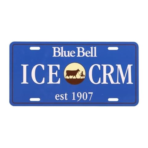 Blue Bell License Plate Cover
