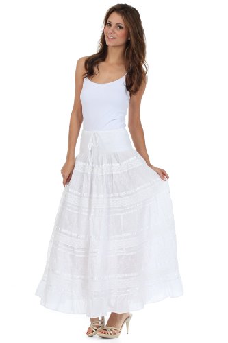 Sakkas Lace and Ribbon Peasant Boho Skirt3