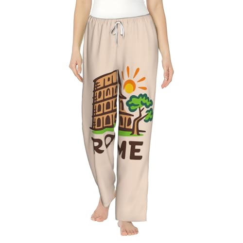 Pantalon de détente pour femme imprimé Rome Colisée grande taille