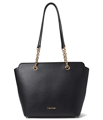 Bolso tote Calvin Klein para mujer con cierre y cadena miniatura 1