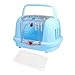 MYCENSE Dog Dog Crate Cat Carrier Portable Pet Supplies Sturdy Pet Carrier Hard Sided for Dog Cat Kitten Indoor Outdoor Walking, Blue