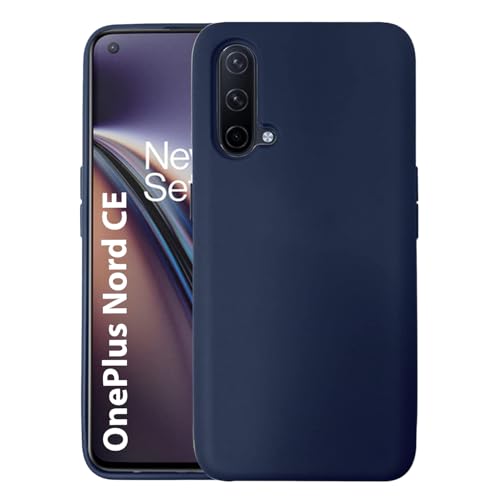 Image of LIRAMARK Liquid Silicone Soft Back Cover Case for OnePlus Nord CE (Midnight Blue)