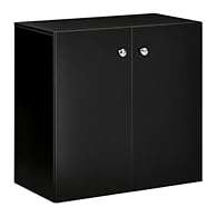 MODERN DESIGN: Clean all-black cabinet adds a stylish look. Ideal for bedrooms, offices, living rooms and dining rooms. SPACIOUS STORAGE: Two large shelves to keep books and files organised. Use the table top for displaying ornaments and small plants...
