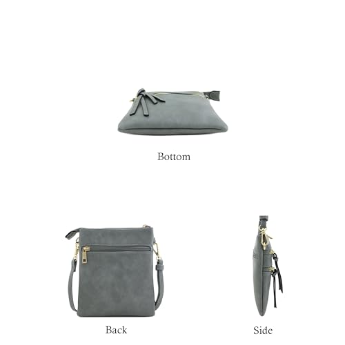 Isabelle Functional Multi Pocket Crossbody Bag (Grey)