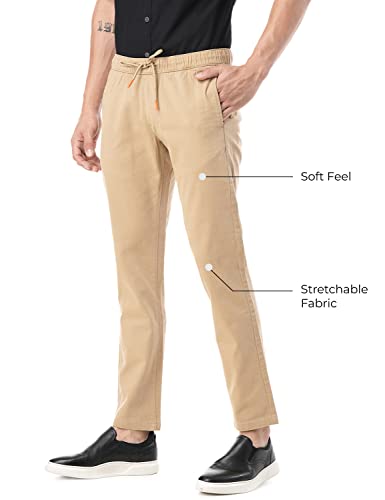 Image of FYLTR Men's Taper Fit Stretch Cotton Joggers with Elasticated Waistband & Drawstrings