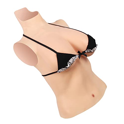 Realistic Crossdressing Fake breastplate B-H Cup Half Body Silicone Breast Forms for Drag Queen Transgender Shemale
