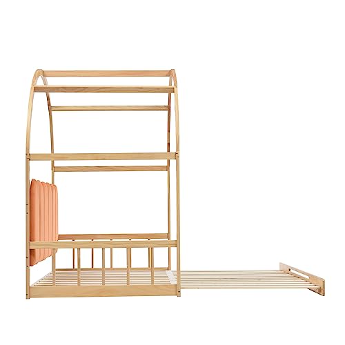 Cama de madera para niños extensible de 140x100 cm ideal para dormitorios modernos 7
