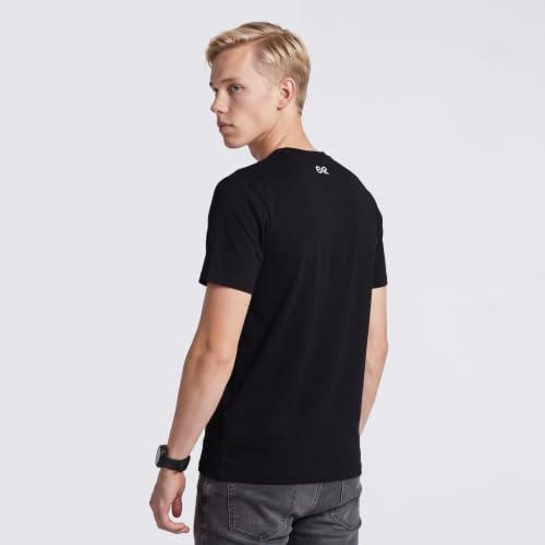Image of Men's Round Neck Graphic Printed T-Shirt, Red | Premium Cotton Casual Riding Tee | Comfortable Regular Fit Crew Neck for Bikers & Everyday Wear