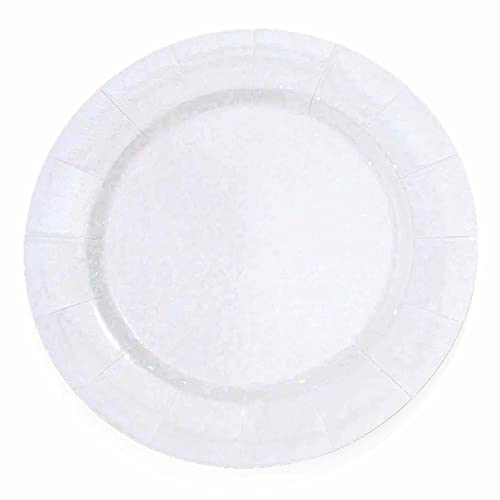 10 platos desechables redondos iridiscentes de 13 pulgadas miniatura 1